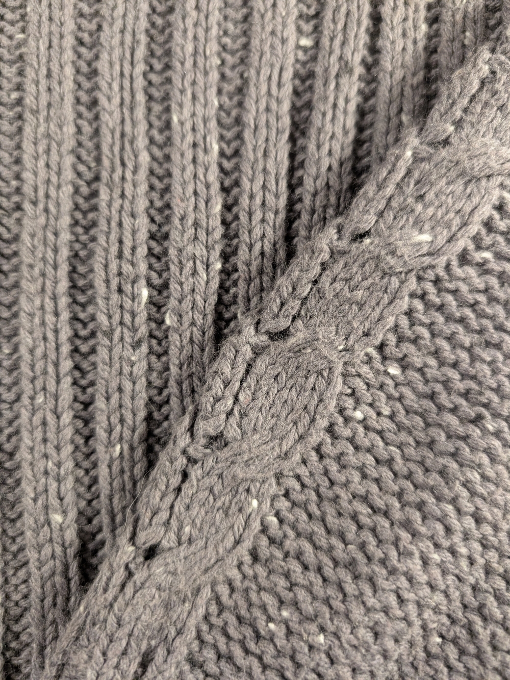 dELiA*s CharcoalGray with Multicolored specks Long-Sleeve Henley Hoodie Sweater - Picture 12 of 15